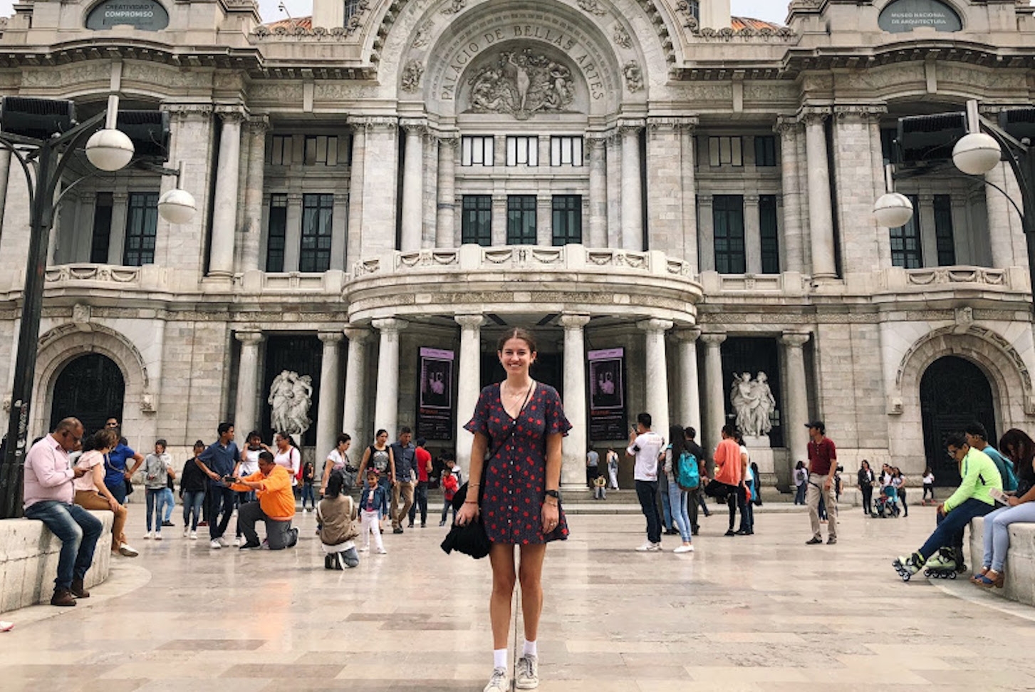 Tori at Palacio de Bellas Artes in Mexico City.