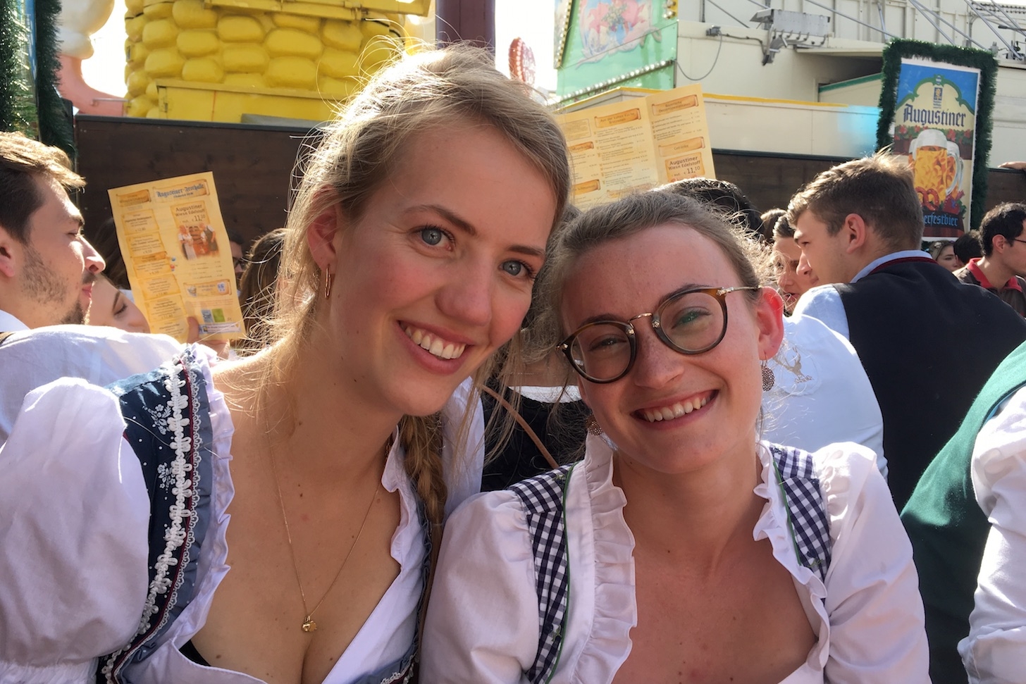 Maya and a friend at Munich's Oktoberfest.