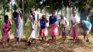 School children in Uganda. (Photo by Tumsiime Ronald.)