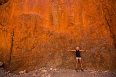 The writer during her working holiday in Australia. 