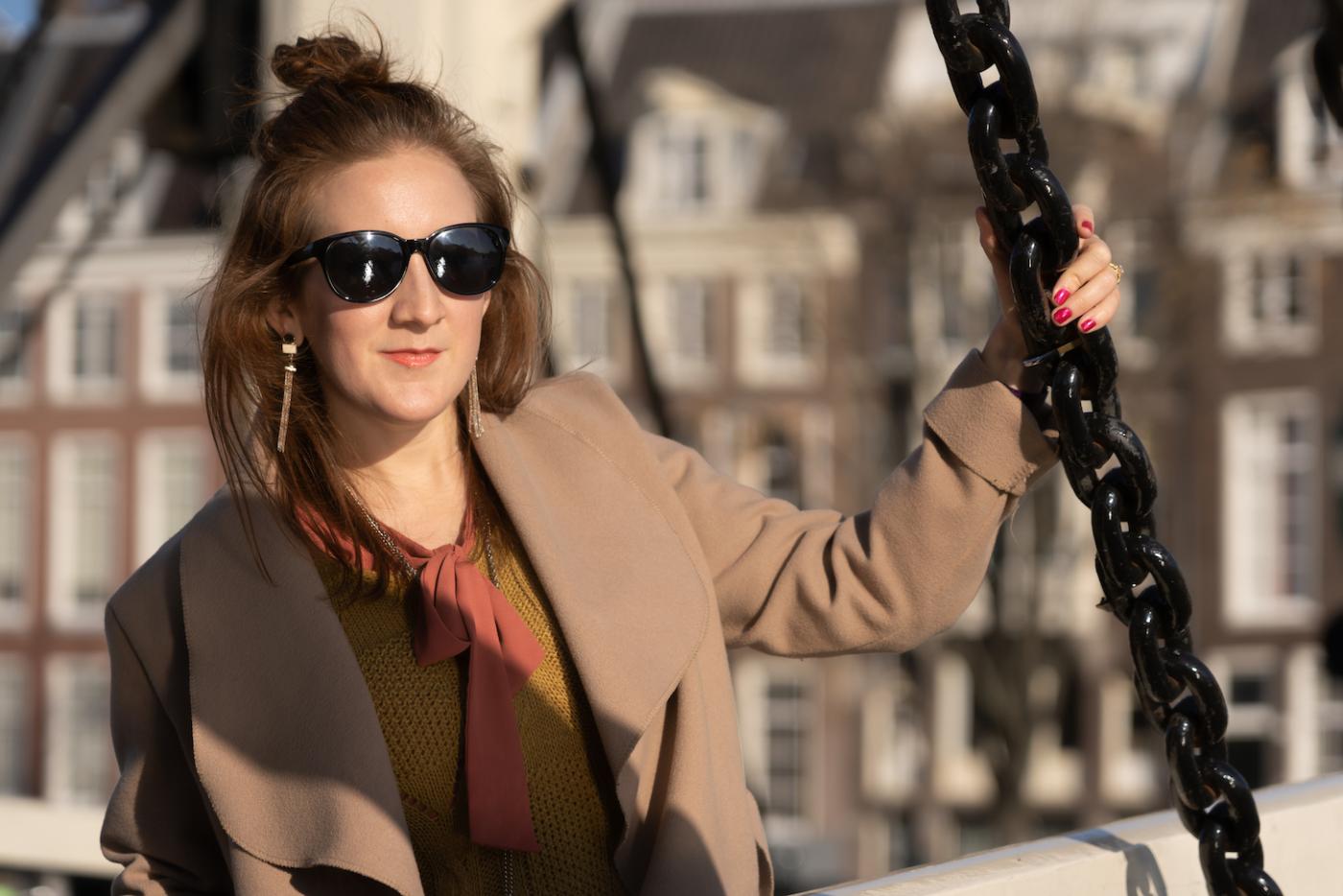 Melissa at Magere Brug (also known as Skinny Bridge) in Amsterdam